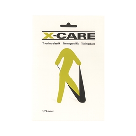 X-care træningselastik 1,75m sort